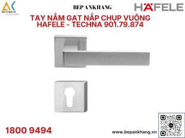 Tay nắm gạt nắp chụp vuông Hafele - TECHNA - Màu Chrome Mờ - 901.79.874